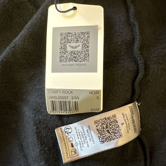 Zadig & Voltaire NWT Comfy Rock Small Sweatshirt Hoodie City Grunge - Picture 7 of 10